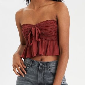burnt orange tube top